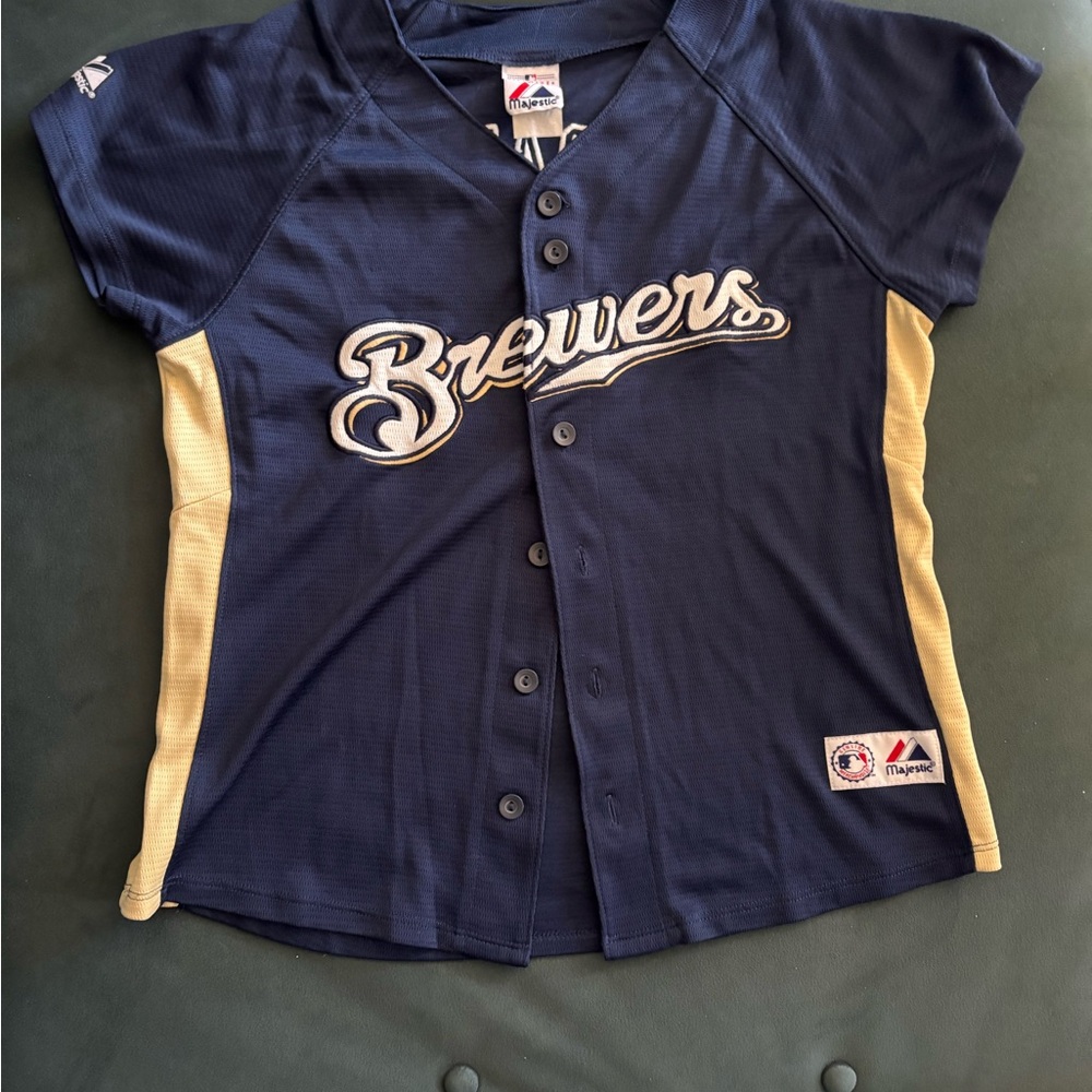 Women’s Majestic Brand Official MLB Ryan Braun Brewers Jersey
